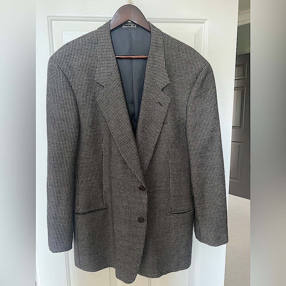 Men’s 46R Mani by Georgio Armani Houndstooth Sportcoat/Blazer